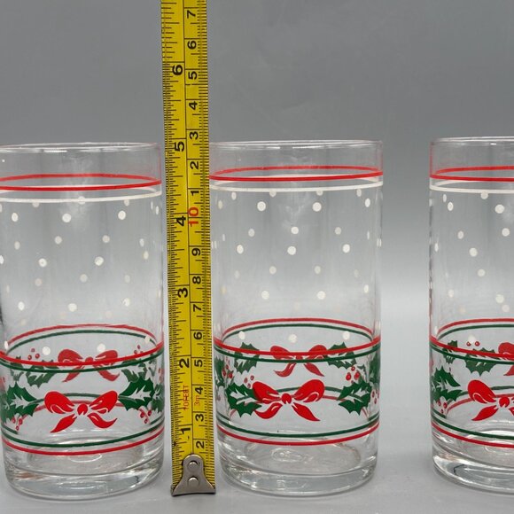 Nadir Figueiredo Holly Bow Highball Glasses Holiday Tumblers (Set of 3) - Picture 6 of 6